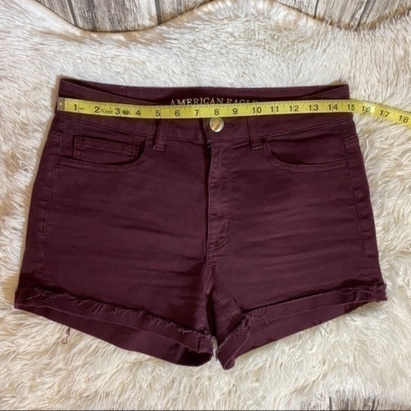 American Eagle Hi Rise Shortie Purple Denim Jean Shorts - Picture 3 of 7